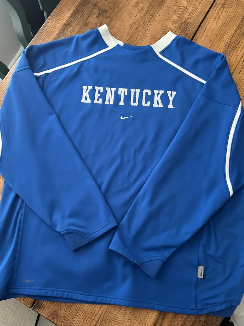 Nike Royal Blue and White Crewneck Sweatshirt